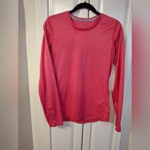 Nike Pink Long Sleeve Dri-FIT Shirt